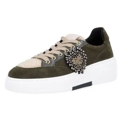 Le Serpentini Sneakers in pelle con applicazione gioiello