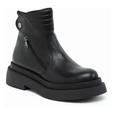 Galieti Biker in pelle con tacco 6 cm