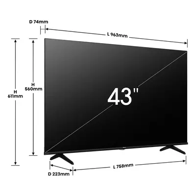 Hisense TV QLED 43" 4K Ultra HD 43E7NQ