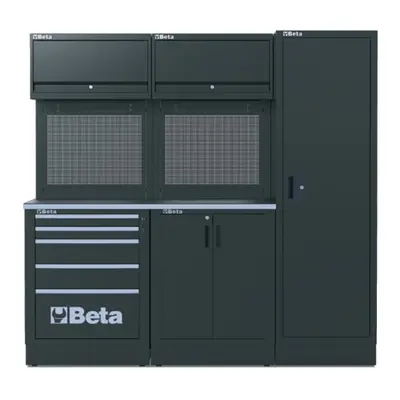 Arredo modulare per officina Beta RSC50 D 2095x690x2000mm con cassettiera e armadi