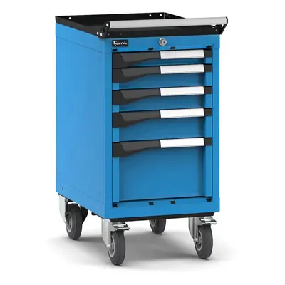 Carrello portautensili Fami Master con 5 cassetti ad estrazione regolabile blu, 408x573x822mm