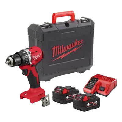 Trapano con percussione Milwaukee M18 BLPDRC con 2 batterie, caricabatterie e valigetta