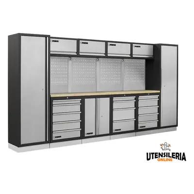 Arredamento modulare per officina in acciaio A007A Fervi 3920x498x2000 mm