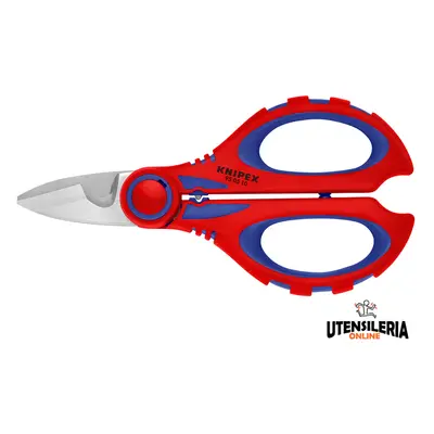 Knipex forbici da elettricista lame dritte con punto di crimpaggio, 160 mm