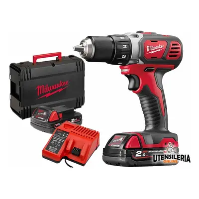 Trapano avvitatore a batteria Milwaukee M18 BDD-202C + 2 Batterie 2.0Ah