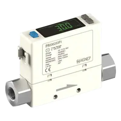 Misuratore di flusso digitale Aignep PRO3 per macchine aria compressa 1/4", 0-200l/min