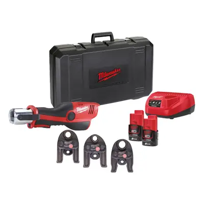 Pressatrice idraulica compatta Milwaukee M12 HPT in kit con ganasce TH 16-26