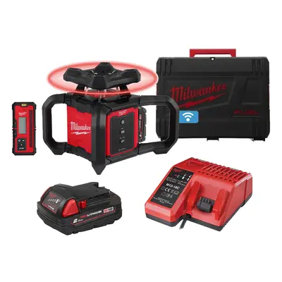 Livella laser rotante Milwaukee M18 Fuel RLOH One-Key raggio orizzontale rosso, 600mt