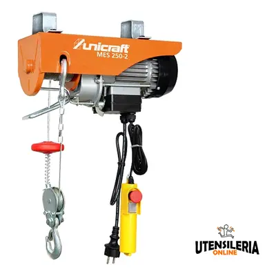 Mini argano elettrico Unicraft MES 999-2 230V, sollevamento 500/999 Kg