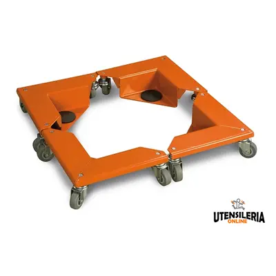 Carrellino angolare Unicraft ETR 4/150 spostamento oggetti base rettangolare, 150 Kg