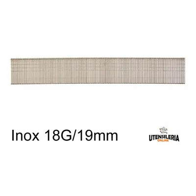 Groppini acciaio inox Milwaukee Brad Nails 1,05x1,25mm 18G/19mm/SC3 (10.000pz)