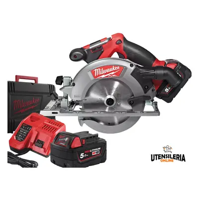 Sega circolare Milwaukee M18 CCS55-502X con 2 batterie 5.0Ah in valigetta