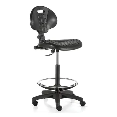 Sgabello ergonomico in poliuretano Tecnotelai con ruote e altezza regolabile 610/860mm