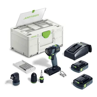 Trapano avvitatore Festool TXS 18 C 3,0-Set con batterie, accessori e valigetta portainserti