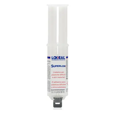 Adesivo SuperLox Loxeal bicomponente per Polietilene, teflon, PP da 25ml + 1 mixer