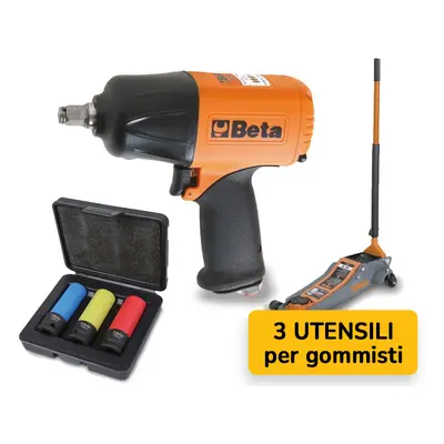 Kit per gommisti Beta 1927P/KVA con avvitatore, sollevatore idraulico e 3 chiavi bussola