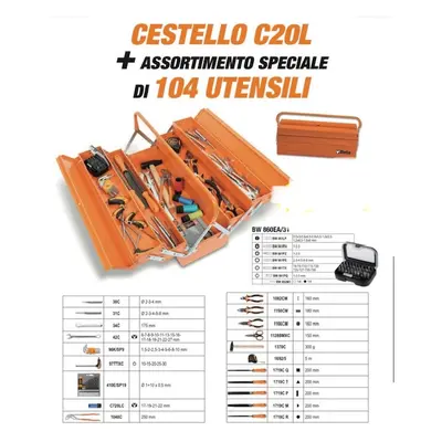 Cassetta cestello Beta C20L + 104 utensili professionali industria