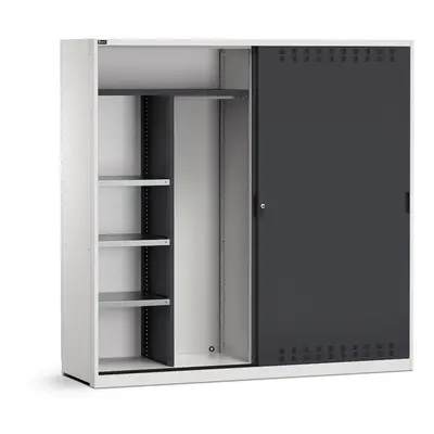 Armadio officina Fami Perfom 2040x650x2000mm con ante scorrevoli fessurate e porta abiti