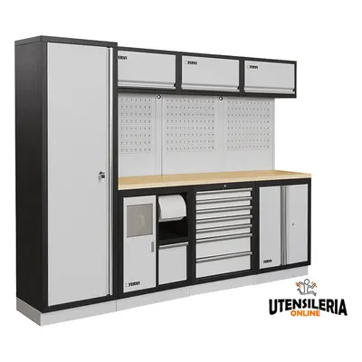 Arredamento modulare multifunzione per officina A007G Fervi 2640x498x2000 mm