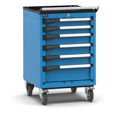 Carrello portautensili Fami Master con 6 cassetti per materiali universali blu, 561x573x922mm