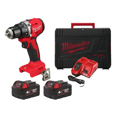 Trapano avvitatore Milwaukee M18 BLDDRC con 2 batterie, caricabatterie e valigetta