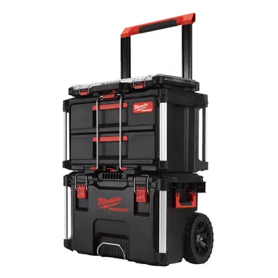 Set Milwaukee PACKOUT con trolley, cassettiera e organizer