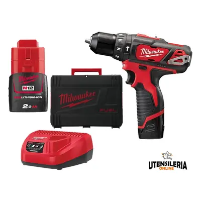 Trapano con percussione a batteria Milwaukee M12 BPD-202C 12V