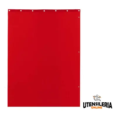 Cepro Tenda rossa di protezione per saldatura 1800X1400 con ganci