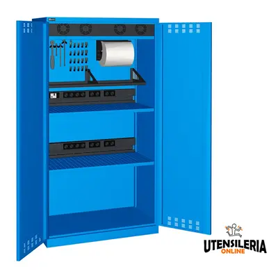 Armadio ante battenti Fami Perfom 1023x555x2000mm con stazione ricarica, portata 800 Kg