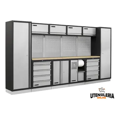 Arredamento modulare per officina in acciaio A007B Fervi 3920x498x2000 mm