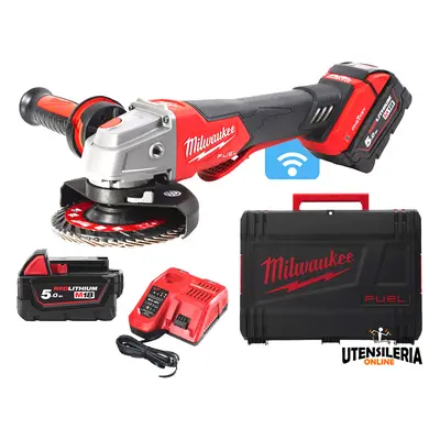 Smerigliatrice angolare Milwaukee M18 Fuel One-Key 125mm con interruttore a paletta