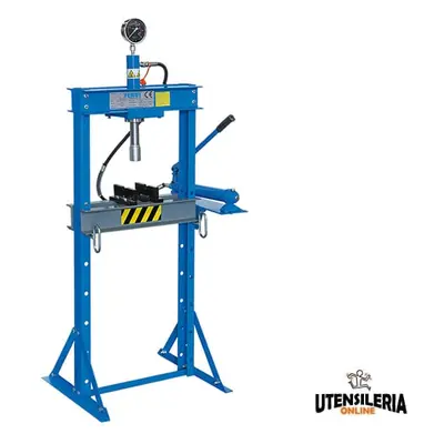 Pressa idraulica Fervi P001/12 manuale con pistone mobile, portata 12 ton