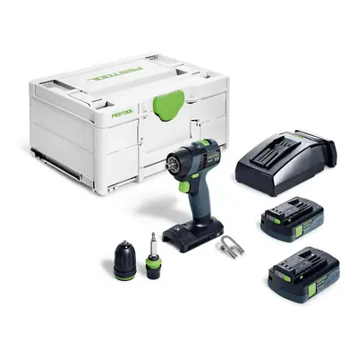 Trapano avvitatore Festool TXS 18 C 3,0-Plus in Kit con batterie e valigetta