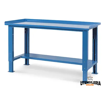 Banco da lavoro Fami regolabile con piano in acciaio 1507x705x705/1080mm