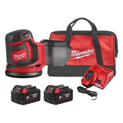 Levigatrice rotorbitale a batteria Milwaukee M18 BOS125 platorello 125mm in Kit