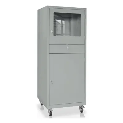 Armadio porta computer Tecnotelai 600x600x1655mm grigio con ruote