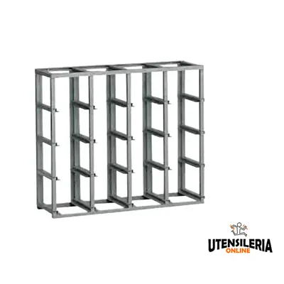 Scaffalatura monoblocco porta minuteria Fami 1765x500x885mm con 20 contenitori