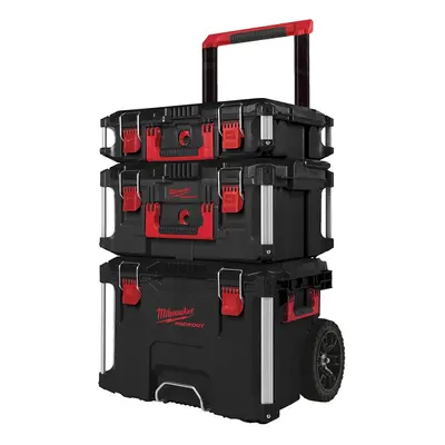 Set Milwaukee PACKOUT con trolley e 2 valigette porta utensili