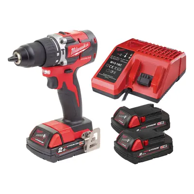 Trapano avvitatore a percussione Milwaukee M18 CBLPD, 60Nm 2 batterie