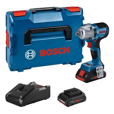 Bosch avvitatore massa battente GDS 18V-450 HC con 2 batterie 4.0Ah e valigetta L-BOXX