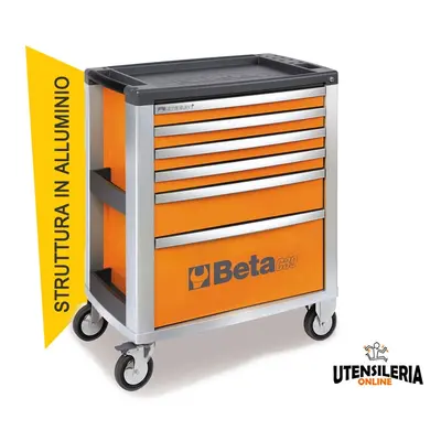 Beta carrello porta attrezzi C39 con 6 cassetti e struttura in alluminio