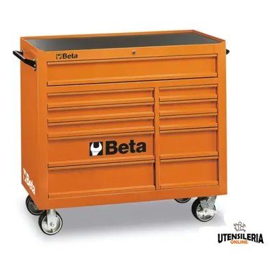 Cassettiera mobile per officina Beta C38 con 11 cassetti, portata 1200 Kg