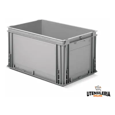 Cassetta in plastica Fami Euro Box 600x400x320mm con maniglie aperte e fondo rinforzato