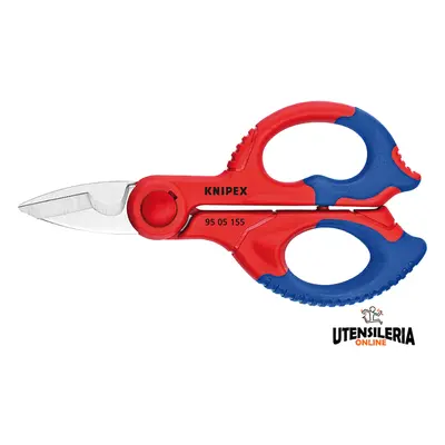 Knipex forbici da elettricista lame dritte impugnatura materiale bicomponente, 155 mm