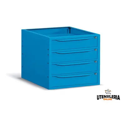 Cassettiera per banco da lavoro Fami 630x607x570mm 4 cassetti portata 100 Kg