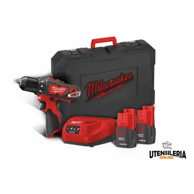 Trapano avvitatore 12V Milwaukee BDD-153C in Kit con 3 Batterie 1.5Ah