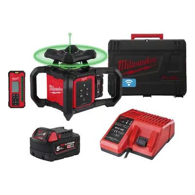 Livella laser rotante Milwaukee M18 Fuel RLO One-Key raggio orizzontale/verticale verde, 300mt