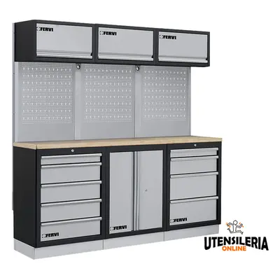 Arredamento modulare per officina in acciaio A007N Fervi 2040x498x2000 mm