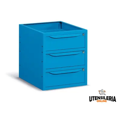 Cassettiera per banco da lavoro Fami 500x607x570mm 3 cassetti portata 75 Kg