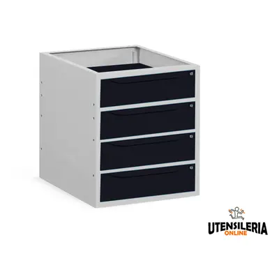 Cassettiera per banco lavoro Fami 500x607x570mm 4 cassetti, portata 100 Kg